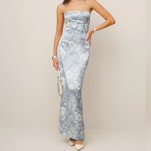 Reformation Frankie Silk Dress